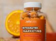 Integrated Marketing Title. Vitamin jar with label.