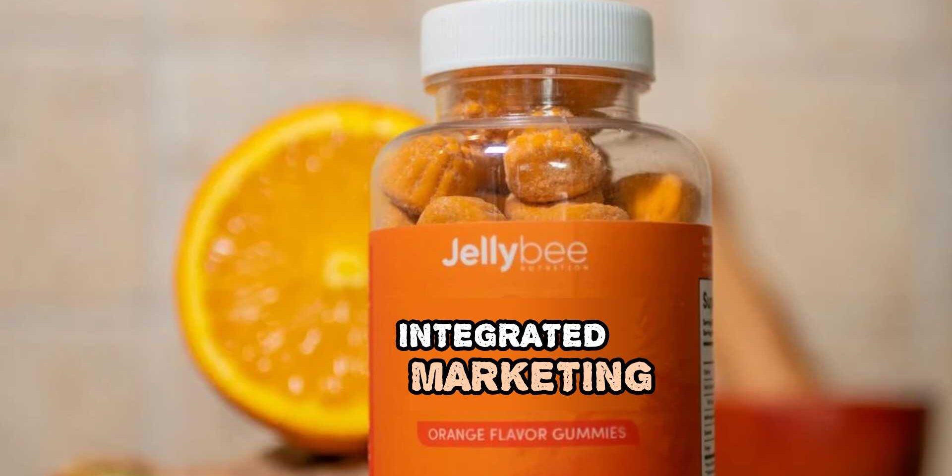 IM Title Integrated Marketing Title. Vitamin jar with label.