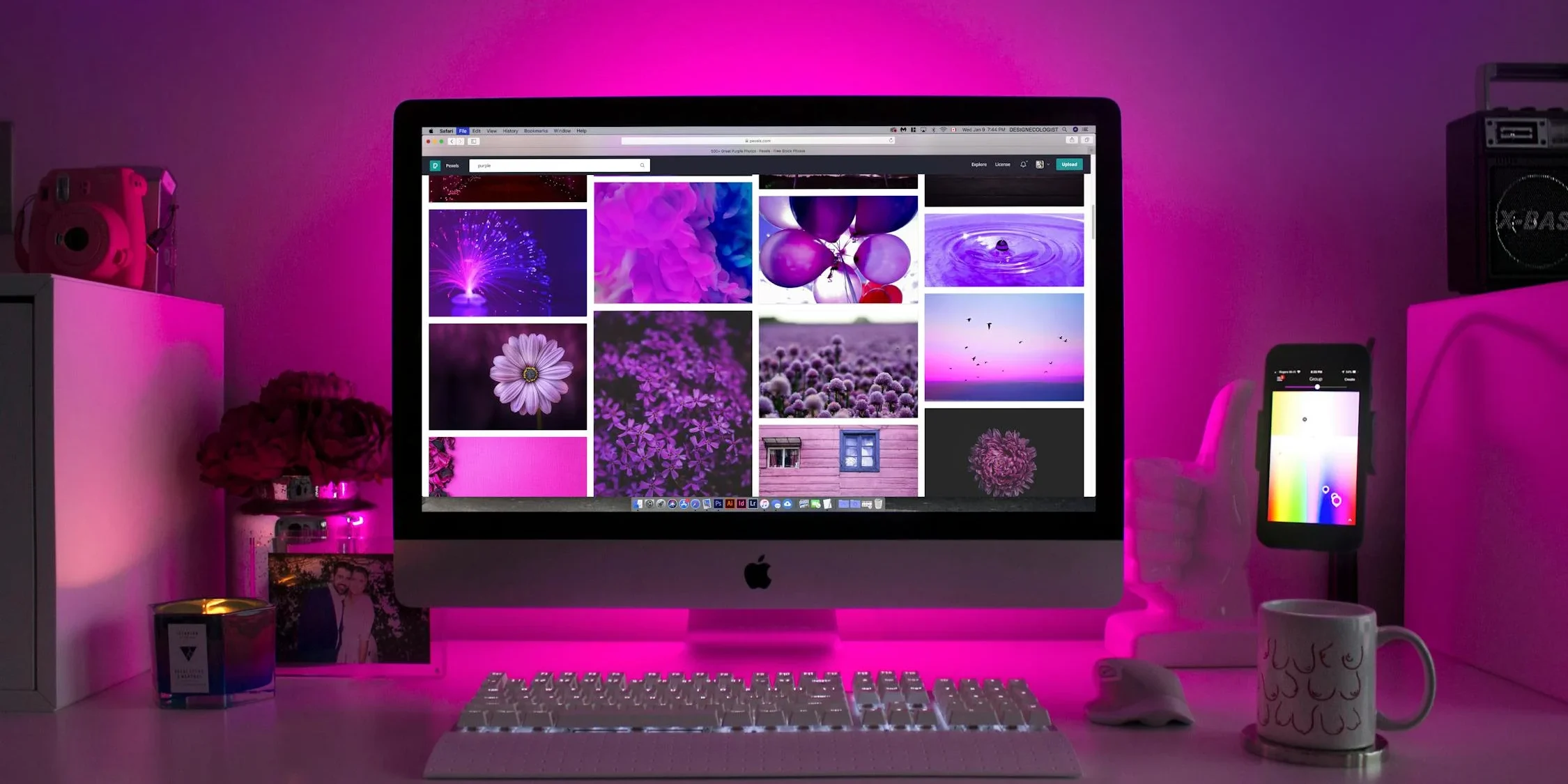 Pink Computer Get Organized