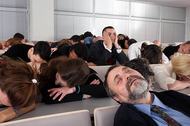 People sleeping during a meeting