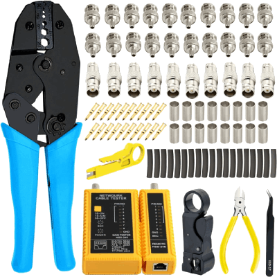 Coax cable crimp tool